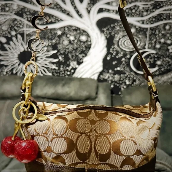 Cherry Keychain with Gold Accents - Picture 5 of 6